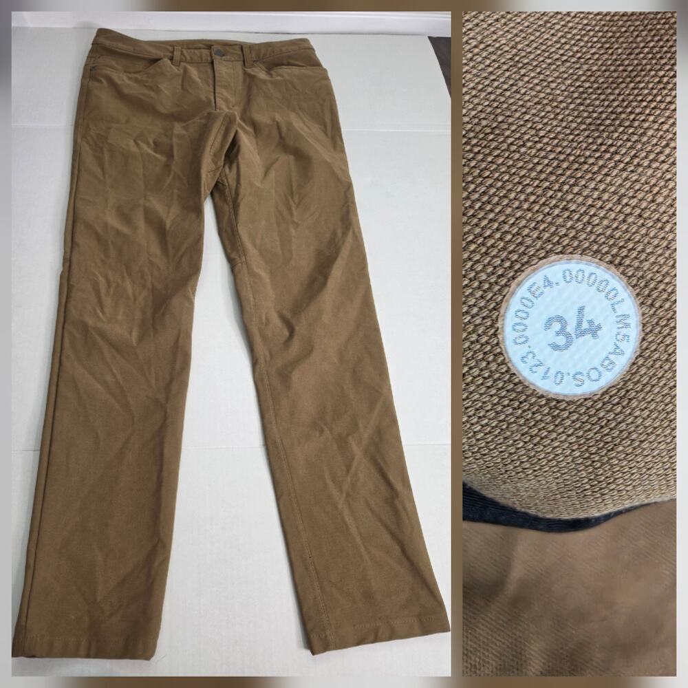 Lululemon ABC Pants Mens Sz 34x32 Slim Utilitech Abrasion Resistant M5ABOS